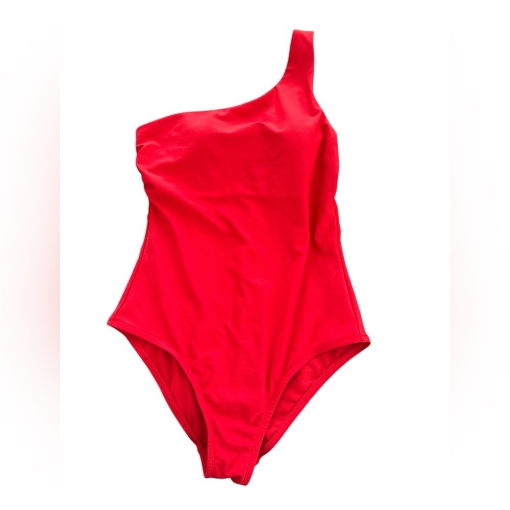 Kona Sol Women’s One Shoulder One Piece Swimsuit Red Size Medium (8-10)